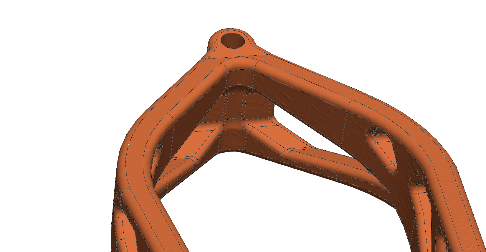 使用拓扑优化流程进行摩托车底盘设计